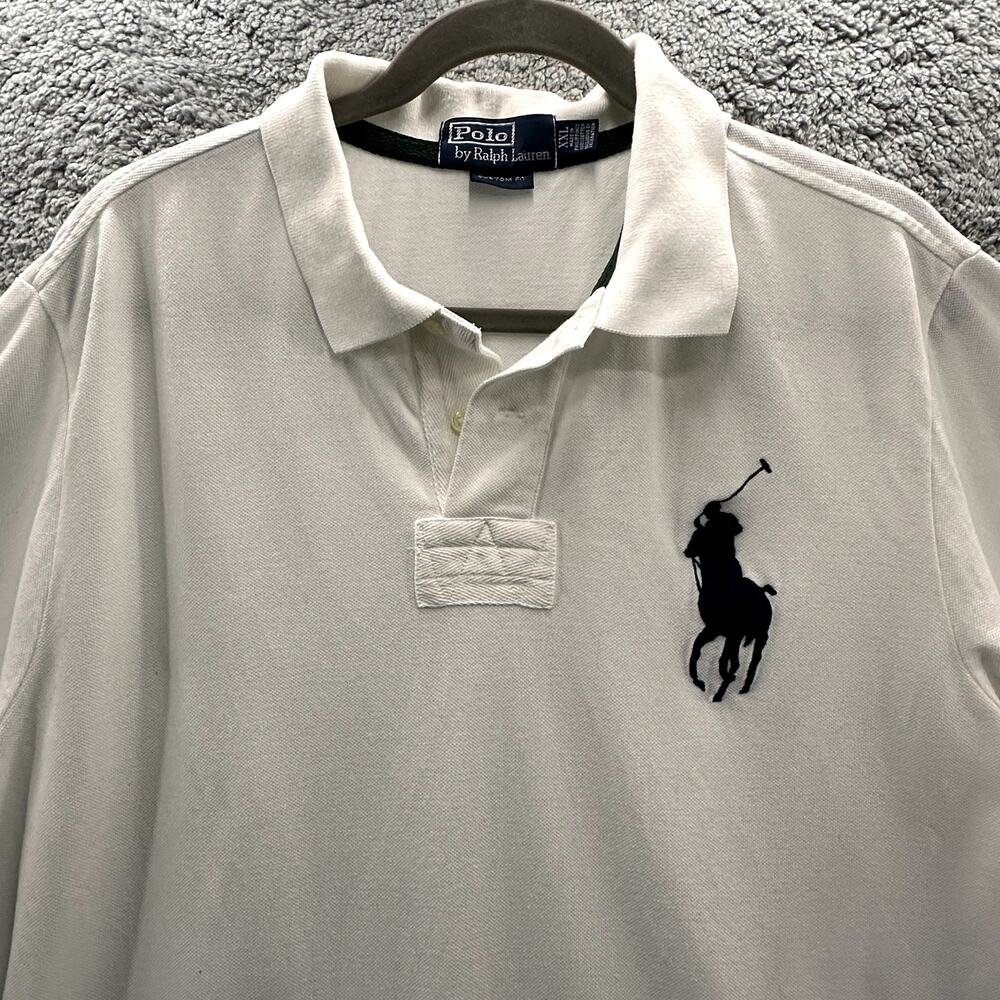 Vintage Polo Ralph Lauren‎ 2XL White Wimbledon Polo Casual Tennis Big Pony - Picture 3 of 10